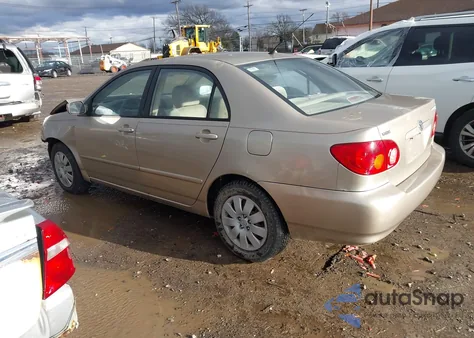 2004 Toyota Corolla Le z USA, uszkodzony, nr VIN 2T1BR38E14C207850